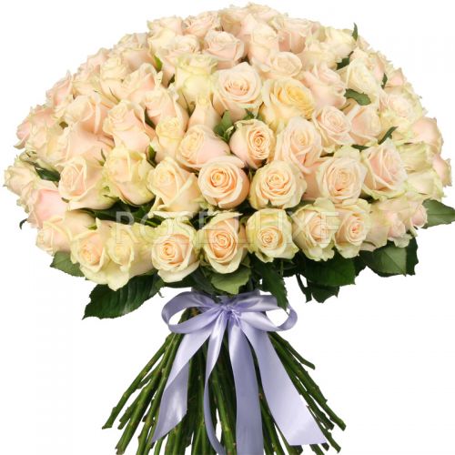 Заказать с доставкой 101 кремовую розу по Ахтубинску